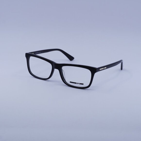 McQ by Alexander McQueen MQ0298OP 001 Eyeglasses Black 52mm Rectangle Frame - Picture 1 of 9